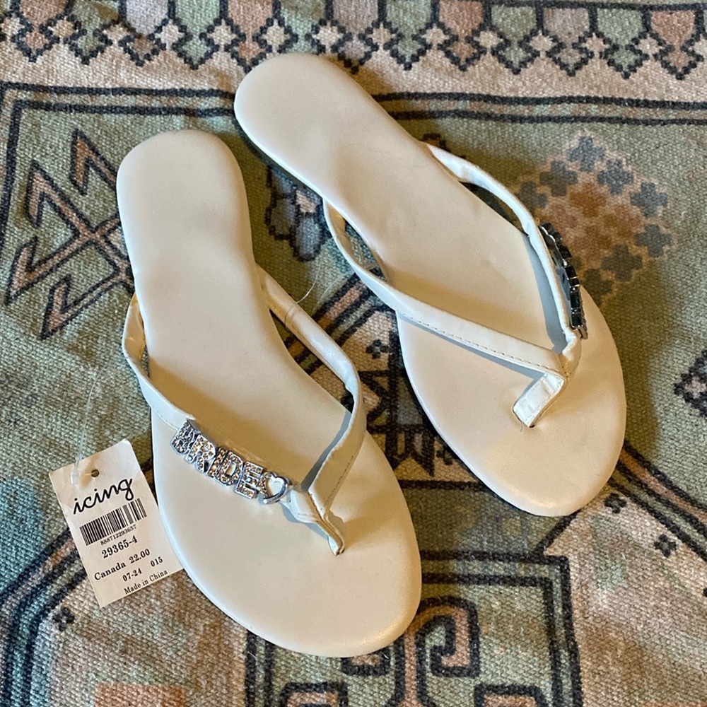 Bride flip flop sandals